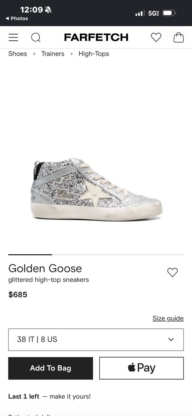 GGDB midstar high glitter bling Golden Goose Superstar/ballstar 8/40 sneaker